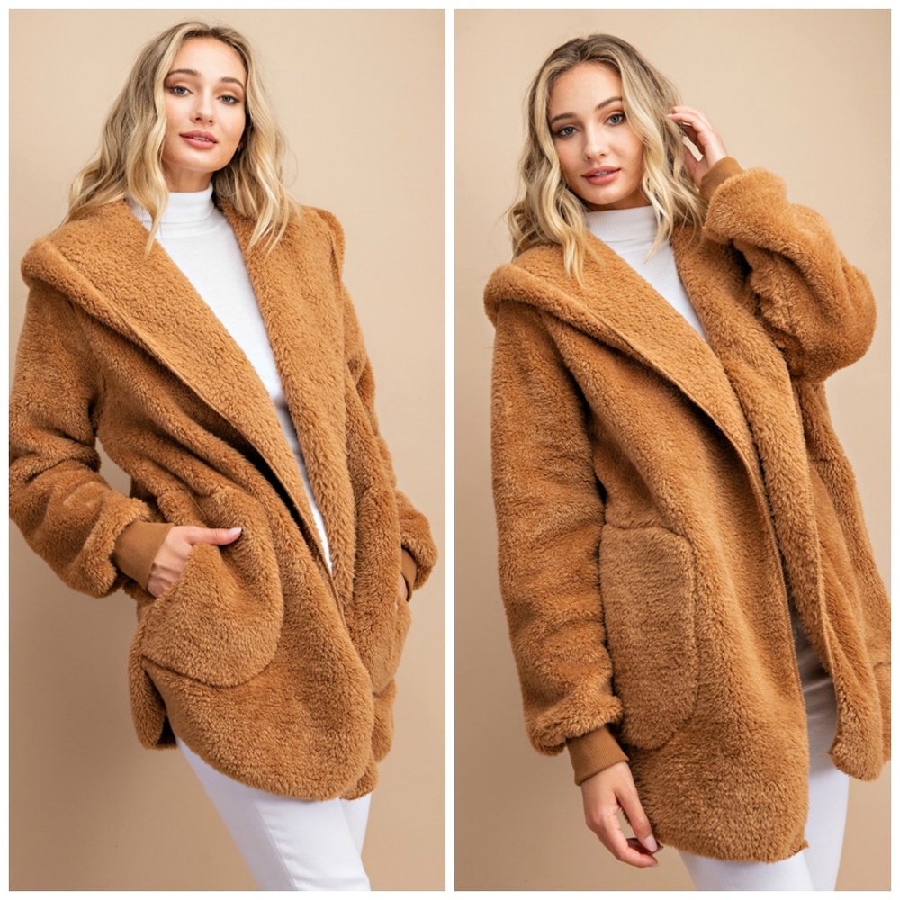 Teddy Bear Caramel Jacket - Picture 2 of 5